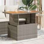 vidaXL Tuintafel 100x55x73 cm poly rattan en acaciahout, Tuin en Terras, Tuintafels, Verzenden, Nieuw