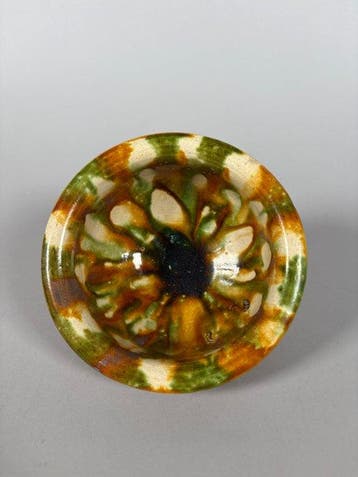 Oud Chinees - Tang-dynastie, Sancai geglazuurd Vaas - 13 cm