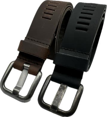 Arieszzz Leren Riemen 2-Pack Zwart & Bruin – Unisex, Kleding | Dames, Riemen en Ceinturen, Nieuw