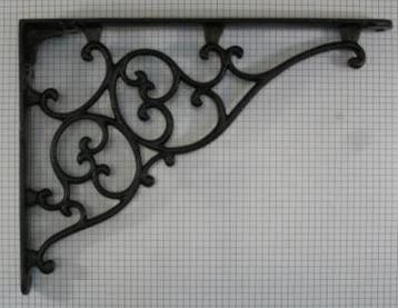 Plankdrager rustiek ijzer zwart 205 x 275 mm, Verzenden, Nieuw