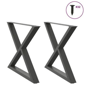 Tafelpoten industrieel 90x73cm | Tweedekansje | OP=OP, Tafelpoot, 50 tot 100 cm, Nieuw, Metaal