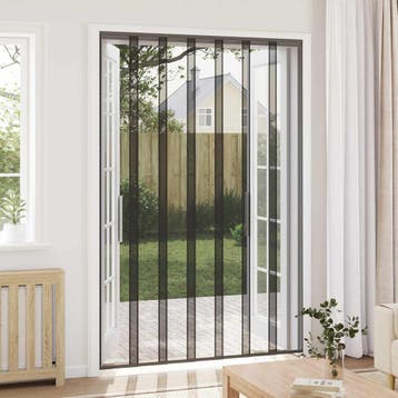 vidaXL Deurhor met muggengaas Zwart 160 x 240 cm Polyester, Verzenden, Nieuw, Zwart