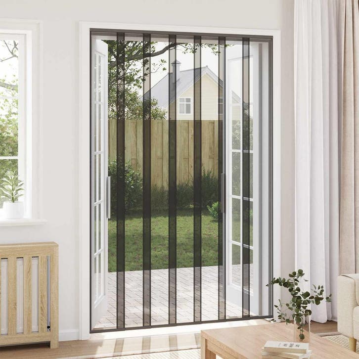 vidaXL Deurhor met muggengaas Zwart 160 x 240 cm Polyester, Huis en Inrichting, Stoffering | Gordijnen en Lamellen, Zwart, Nieuw