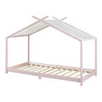 Kinderbed Brome huisbed 90x200 cm roze [en.casa], Verzenden, Nieuw