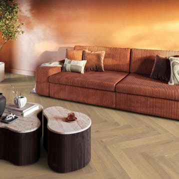 Floorlife Encino Visgraat Eiken Parket - Rustiek Crème - 14, Ophalen of Verzenden, Nieuw