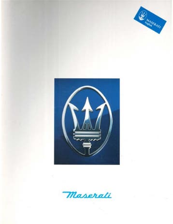 1995 MASERATI GENÈVE PERSMAP ENGELS, Nieuw, Author