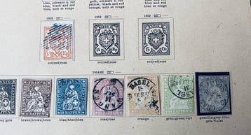 Zwitserland - Collectie Zwitserland op oude Albumbladen, Gestempeld