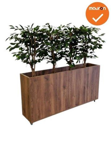 Verrijdbare plantenbak - 160x80cm - Cognac Walnoten, Werkplek, Ophalen of Verzenden, Gebruikt, Overige typen