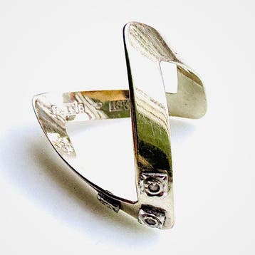 Zonder minimumprijs - Ring - 18 karaat Geel goud - 0.03ct., Sieraden, Tassen en Uiterlijk, Nieuw