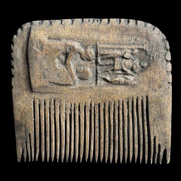 Oud-Romeins, Keizerrijk Been Zeer zeldzame kam - Very rare