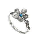 Prachtige handgemaakte bewerkte zilveren ring met daarop..., Sieraden, Tassen en Uiterlijk, Ringen, Nieuw