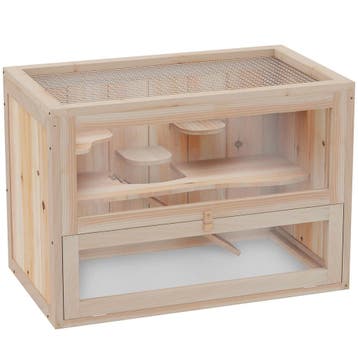 TRUUSK Kleine Dierenkooi van Hout - Afmetingen 60 x 35 x 42, Verzenden, Nieuw