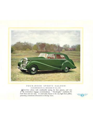 1951 BENTLEY MARK VI BROCHURE ENGELS, Nieuw, Author