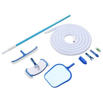 vidaXL 9-delige Onderhoudsset voor zwembad, Tuin en Terras, Verzenden, Nieuw