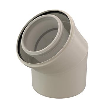 UbiFit Bocht 45° Push-Fit Conc PP/metaal 100/150 wit, Ophalen of Verzenden, Nieuw