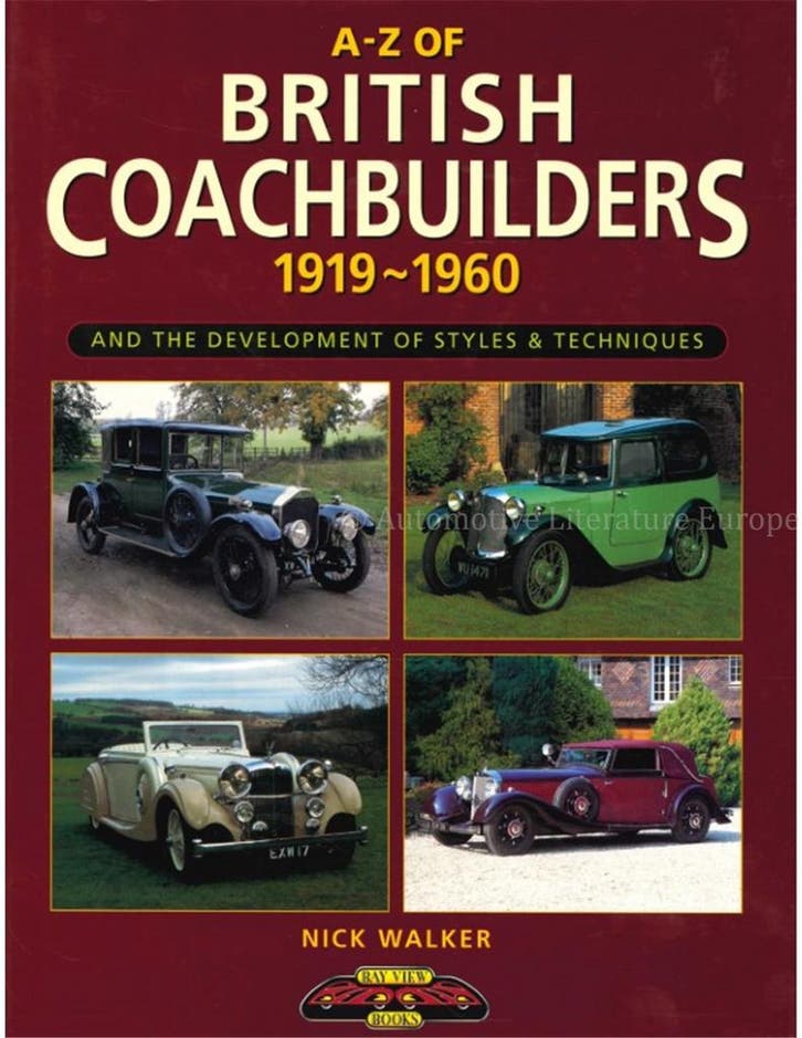 A-Z OF BRITISH COACHBUILDERS AND THE DEVELOPMENT OF STYLES, Boeken, Auto's | Boeken