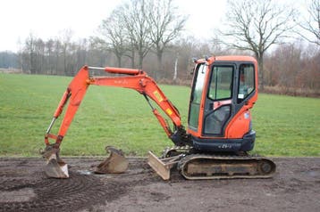 Veiling: Minigraver Kubota U25-3 Diesel, Ophalen, Graafmachine