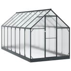 vidaXL Tuin Serre met de deur Antracietkleurig 183,5 x 423,5, Verzenden, Nieuw