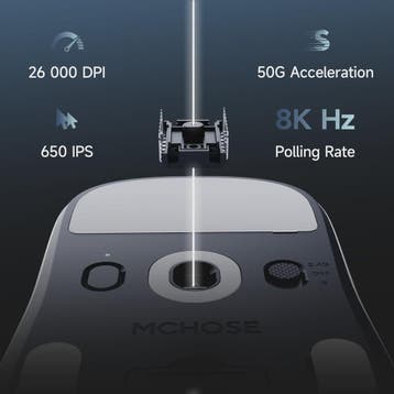 MCHOSE A7 V2 Draadloze Gaming Muis - 8000Hz Polling Rate, PA, Verzenden, Nieuw
