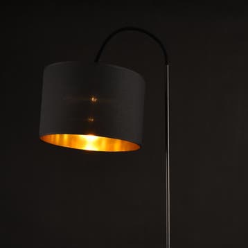 Vloerlamp staande lamp 173 cm Toledo 1xE27 zwart, Verzenden, Nieuw