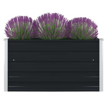 vidaXL Plantenbak verhoogd 100x100x45cm gegalvaniseerd staal, Tuin en Terras, Bloembakken en Plantenbakken, 100 cm of meer, Verzenden