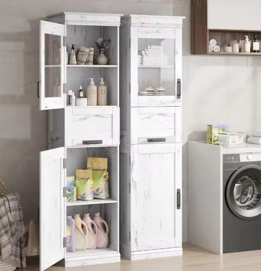 Vrijstaande Hoge Keukenkast met Deuren, Lade Opbergruimte, Huis en Inrichting, Keuken | Keukenelementen, Nieuw, Verzenden