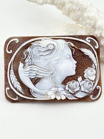 CASSIS MADAGASCARIENSIS - Cameo - handgesneden camee