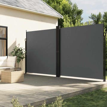 vidaXL Windscherm uittrekbaar 200x600 cm antracietkleurig, Verzenden, Nieuw