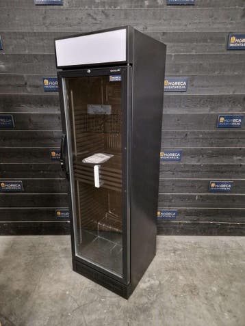 Koelkast  | Tefcold | glasdeur met verlichte kap | zwart |, Nieuw in verpakking, Koelen en Vriezen