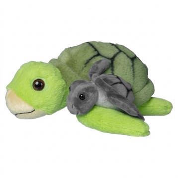 Pluche schildpad knuffel - familie - zeedier - 22 cm, Verzenden, Nieuw