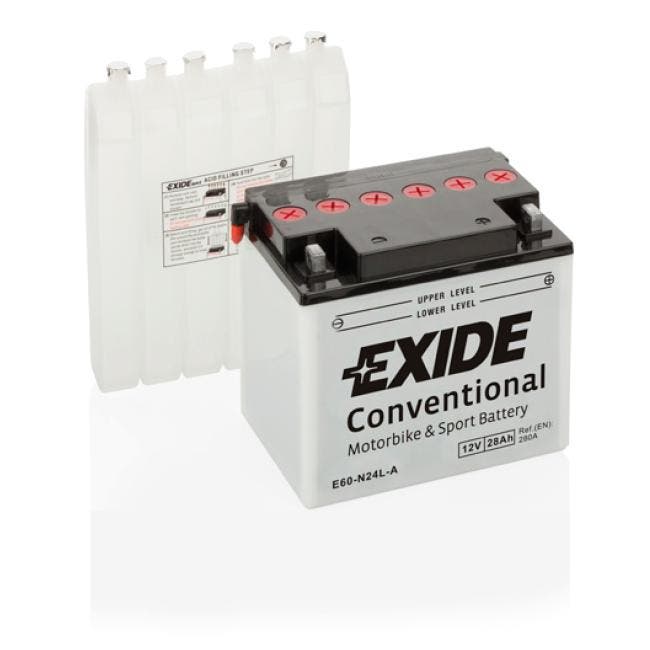 Exide Conventional 12V accu | E60-N24L-A | 12V 28Ah, Auto-onderdelen, Accu's en Toebehoren, Ophalen of Verzenden