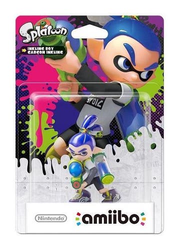 Splatoon Amiibo Figuur Splatoon Boy (blauw) Wii U, Ophalen of Verzenden, Zo goed als nieuw