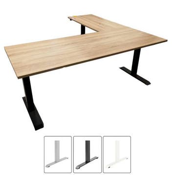 NIEUW Deluxe elektrisch zit-sta hoekbureau | 180x180 cm, Huis en Inrichting, Bureaus, Ophalen of Verzenden, Nieuw