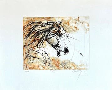 Jean-Marie Guiny (1954-2010) - Tête de cheval - Pablo, Antiek en Kunst