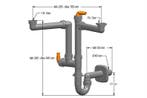 Sifon voor spoelbakken SIF-102 HorecaTraders, Verzenden, Nieuw in verpakking