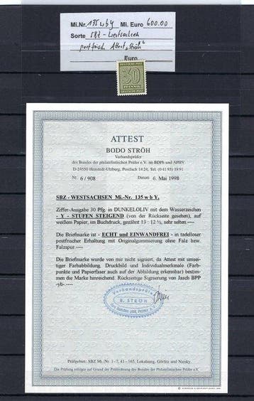 Geallieerde bezetting - Duitsland (Sovjet-zone) 1945 - SBZ -, Gestempeld