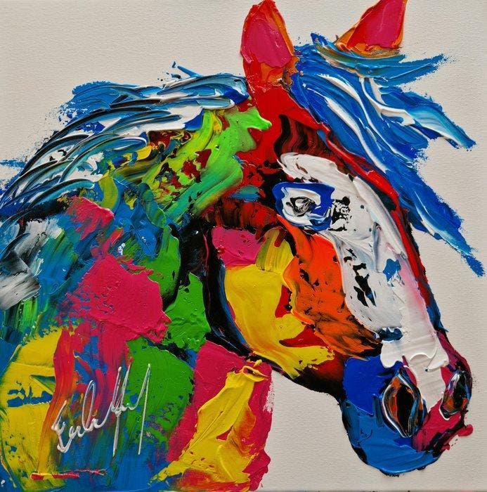 Henry Escobar - cheval, Antiek en Kunst, Kunst | Designobjecten