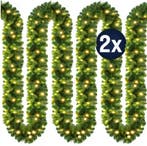 Kerstguirlande Groen , slinger, kerstslinger 5mtr 100xLED..., Verzenden, Nieuw