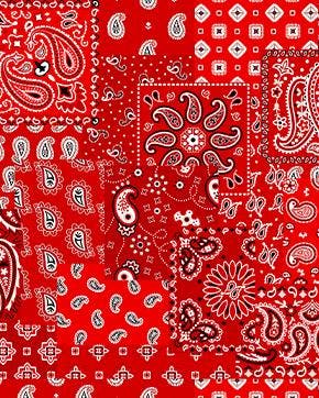 Percale Katoen Paisley Rood, Hobby en Vrije tijd, Stoffen en Lappen, Nieuw, Rood