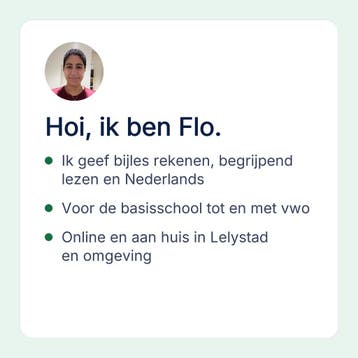 Bijles rekenen in Lelystad of online, basisschool, Privéles, Bijles