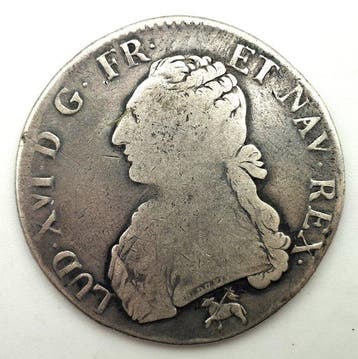 Frankrijk. Louis XVI (1774-1792). Ecu 1789-B, Rouen (Zonder