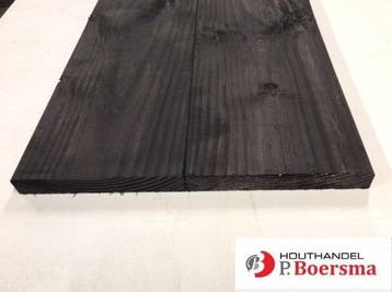 Douglas tuinplank geschaafd zwart geimpregneerd, 25 tot 50 mm, Nieuw, Plank, 300 cm of meer