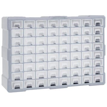 vidaXL Organiser met 64 lades 52x16x37,5 cm, Verzenden, Nieuw