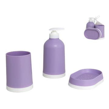 Klassieke Badset 3 delig voor in de badkamer Paars, Verzenden, Nieuw
