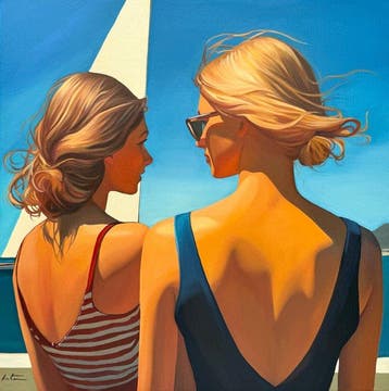 Laura Anton - Les voiles à Saint Tropez, Antiek en Kunst
