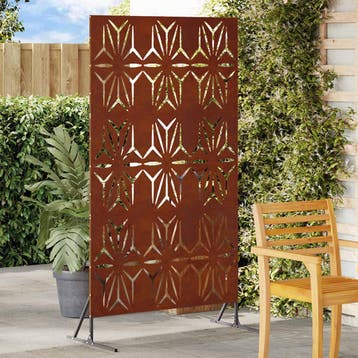 vidaXL Privacyscherm 100 x 50 x 180 cm weervast staal, Verzenden, Nieuw, IJzer