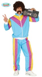 Jaren 80 Aussie Trainingspak Blauw - 52-54 (M/L/XL), Kleding | Dames, Carnavalskleding en Feestkleding, Verzenden, Nieuw