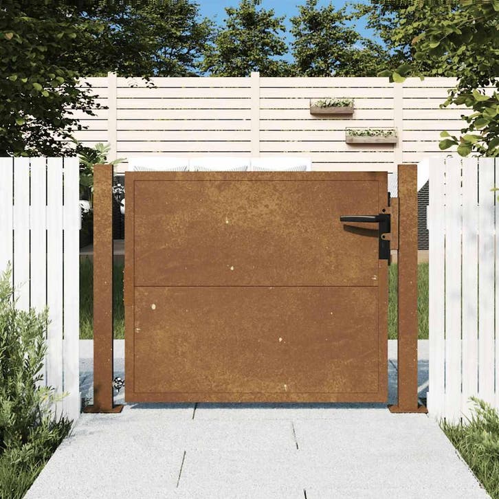 vidaXL Poort 100x75 cm cortenstaal, Tuin en Terras, Tuinpoorten, Nieuw, Verzenden