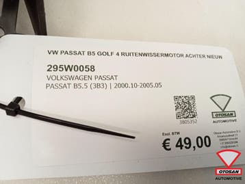 VW Passat B5 Golf 4 Bora Ruitenwissermotor Achter Nieuw, Ophalen, Nieuw, Volkswagen