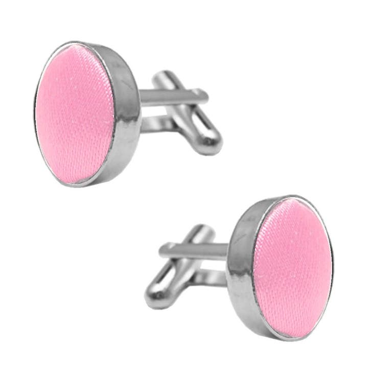 Fako Bijoux - Manchetknopen - Staal & Zijde - Ø 16mm -, Sieraden, Tassen en Uiterlijk, Manchetknopen, Verzenden